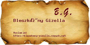Bleszkány Gizella névjegykártya